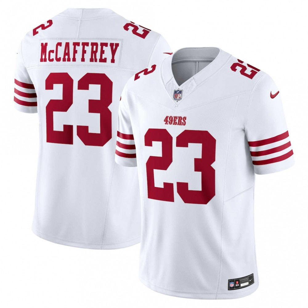 Christian McCaffrey San Francisco 49ers Nike Vapor F.U.S.E. Limited Jersey - White-GridironStore